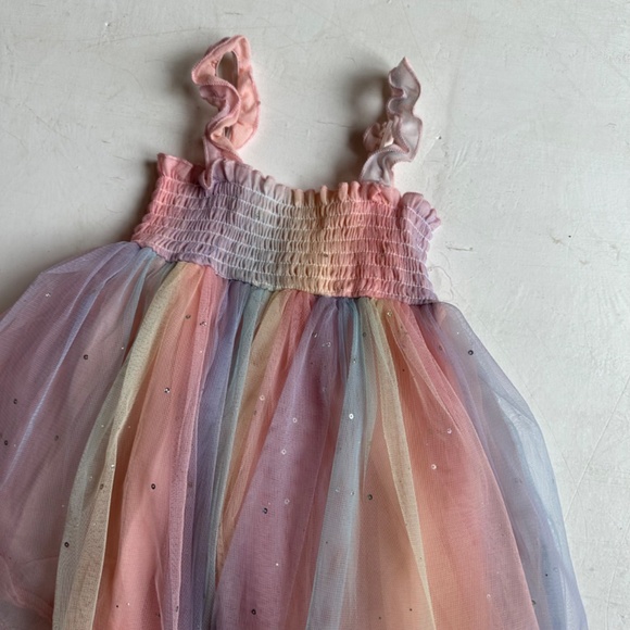 RETSUGO Multicolored Pastel Tulle Smocked Dress - Picture 4 of 6